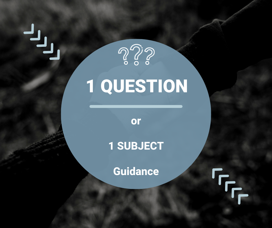 Ask 1 Question or Subject